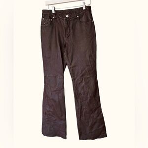 Vintage Newport News 100% Brown Leather Bootleg Pants